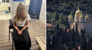 מנזר בירושלים, אילוסטרציה. והחשודה שנעצרה צילום: פלאש 90, דוברות המשטרה וקנבה חדשות