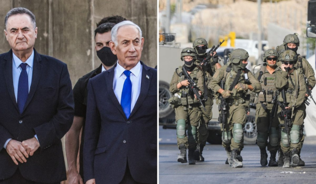 נתניהו וכ"ץ הגיעו לזירת הפיגוע צילום: פלאש 90 חדשות