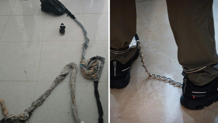 מחזה מזעזע בדרום: שוטרים פשטו על בית, ומצאו אדם כפות בשרשראות לעמוד