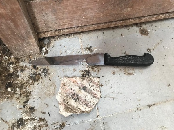 הסכין שהיתה ברשות המחבל