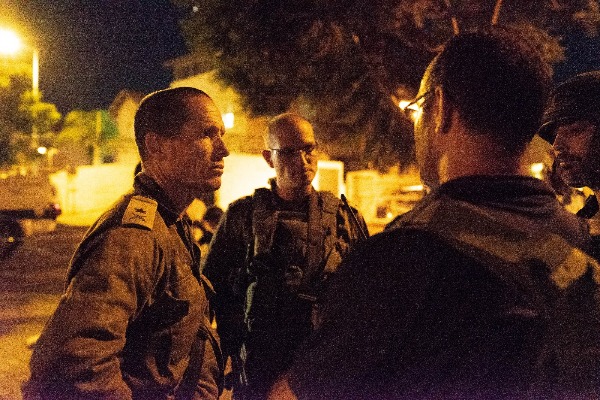 אלוף פיקוד מרכז נדב פדן בשטח הפיגוע