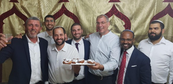 הרב פרץ, ניר אורבך ודוידי בן ציון בחגיגות המימונה