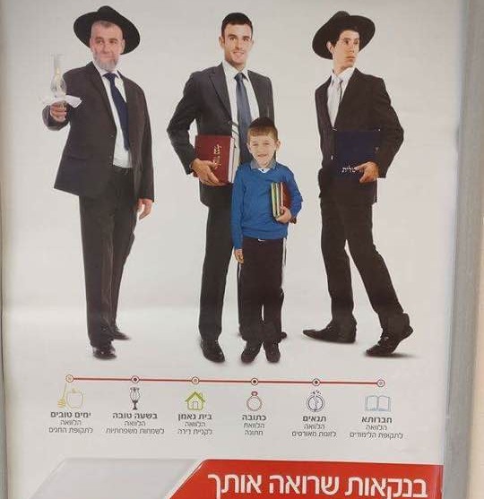 פרסומת לבנק נטולת נשים