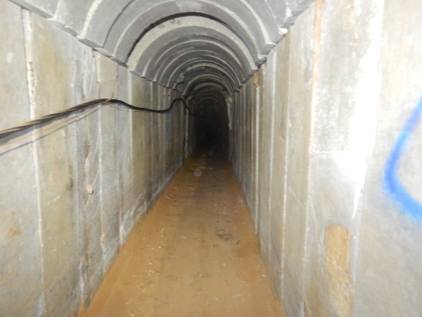 המנהרה שהושמדה סמוך לכרם שלום