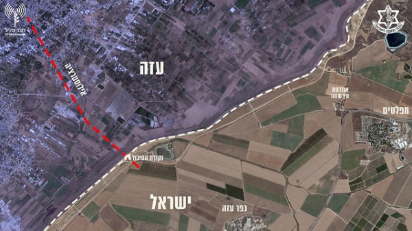 נקודת סיכול המנהרה בחודש אפריל 2018