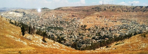 מבט מגבוה על שכם.