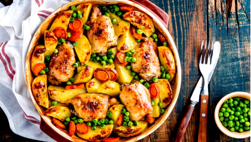 נתחי עוף בתנור