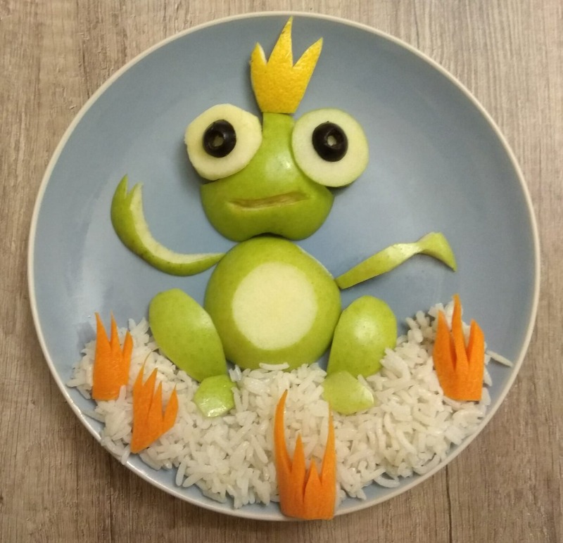 צפרדע על מצע אורז