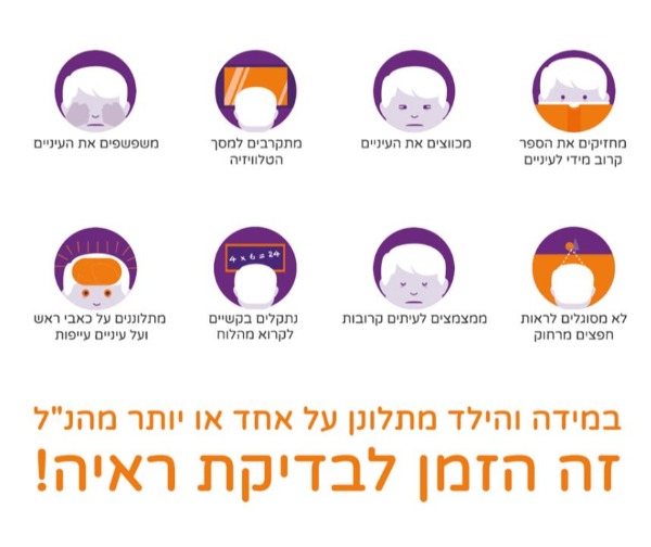 סימפטומים לקוצר ראיה