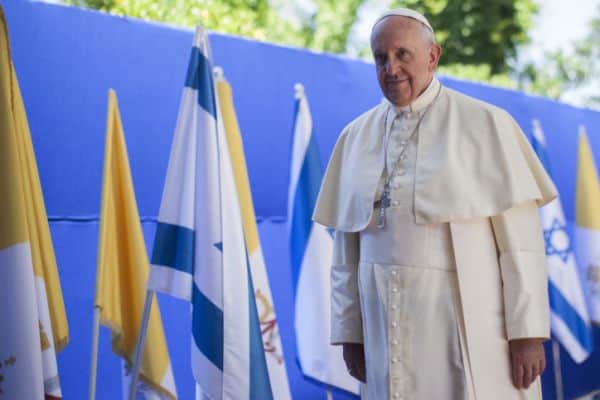 האפיפיור פרנציסקוס בעת ביקורו בישראל