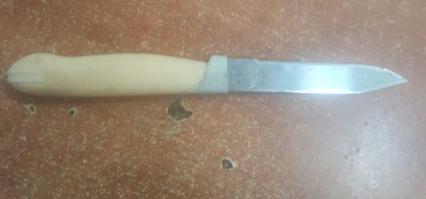הסכין שנתפסה על המחבלת