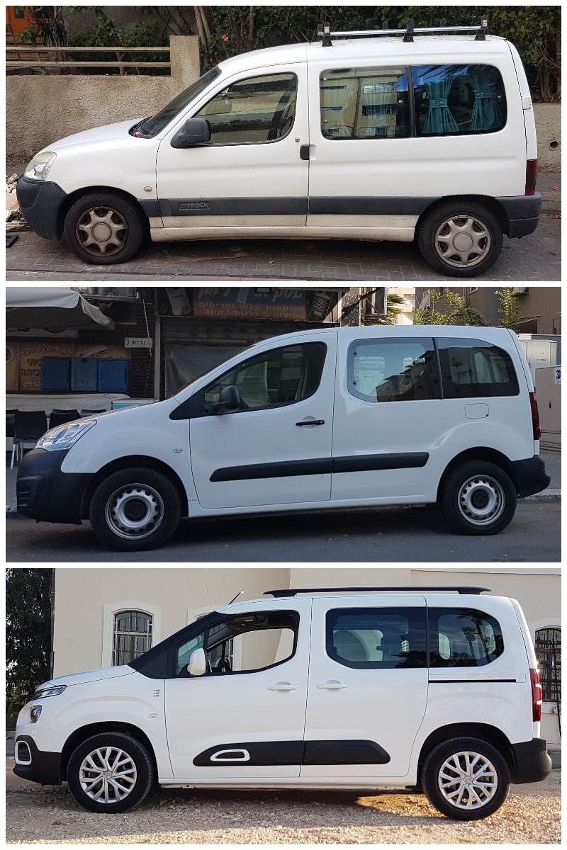 שלושת הדורות של סיטרואן ברלינגו