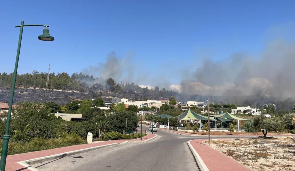 השריפה ליד תרום |