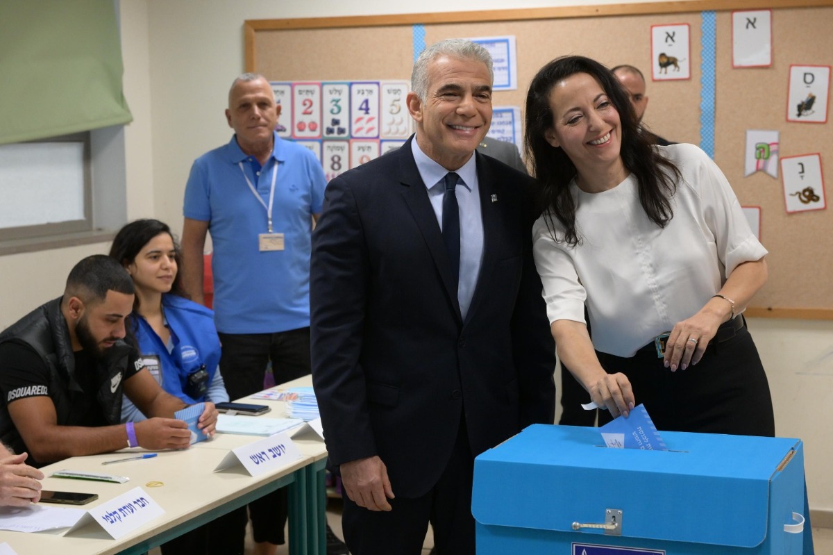 יאיר וליהיא לפיד הצביעו