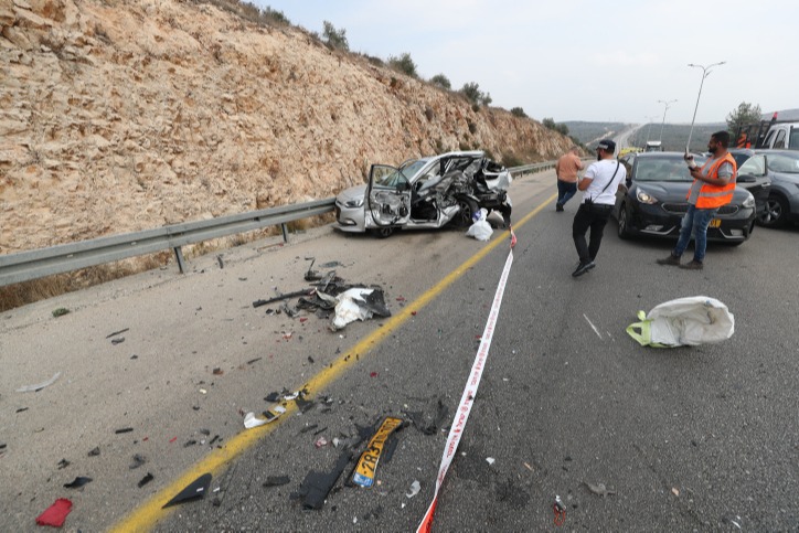 זירת החלק השלישי של הפיגוע, כביש 5 | 