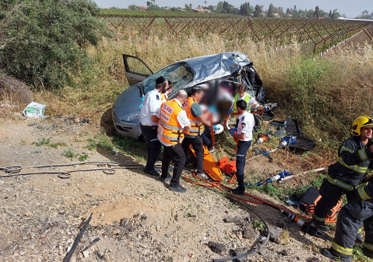 רכב שנפגע בתאונה