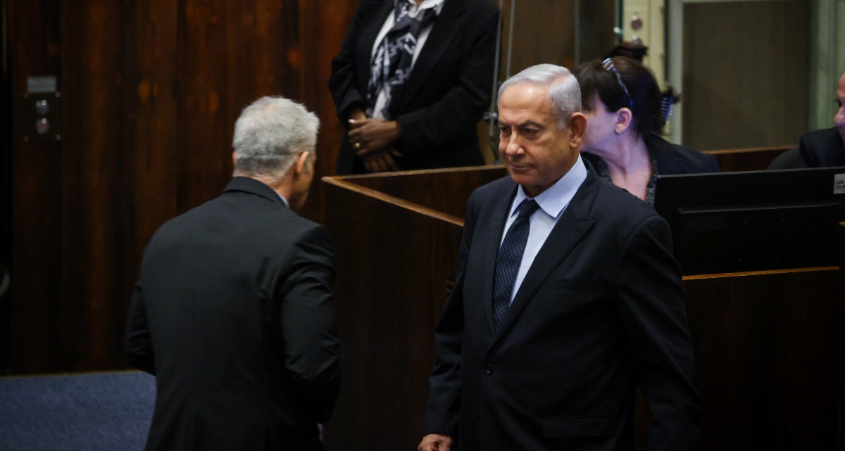 נתניהו מסיים לנאום, לפיד עולה | 