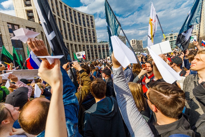 הפגנות במוסקבה ב-2018 נגד חסימת טלגרם