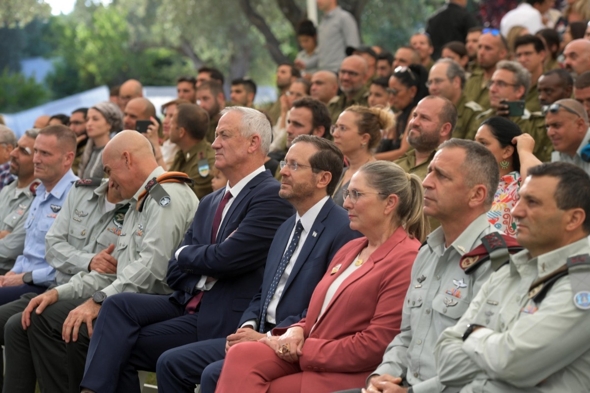 הנשיא יצחק הרצוג ורעייתו מיכל ארחו את הטקס בבית הנשיא