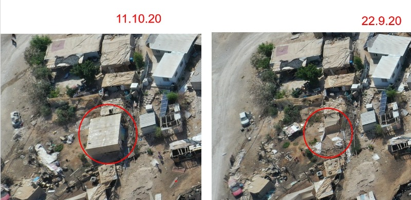 בנייה בלתי חוקית בחאן אל אחמר, בסוף 2020