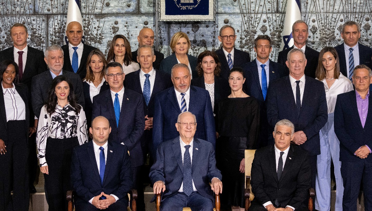 תמונת החברי הממשלה בבית הנשיא