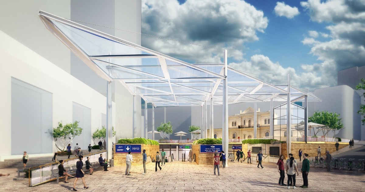 הדמיית תחנת הרכבת החדשה בירושלים