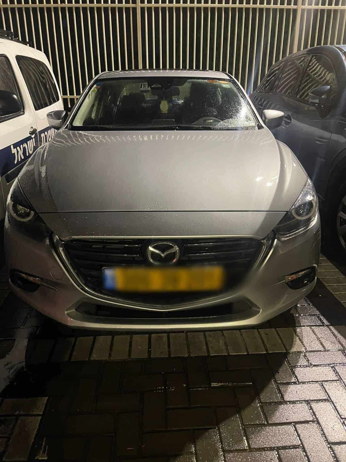 רכב גנוב מסוג מאזדה שאותר ביהודה ושומרון