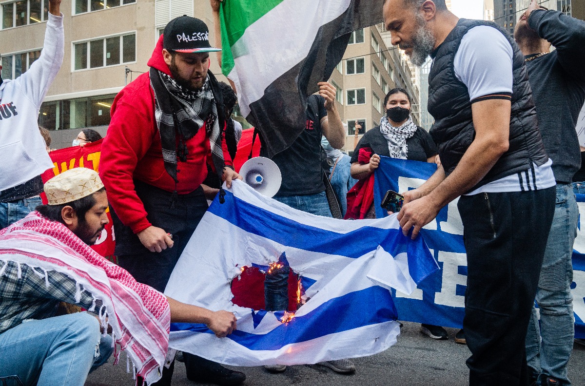 הפגנה אנטי ישראלית בארצות הברית בחודש מאי 2021