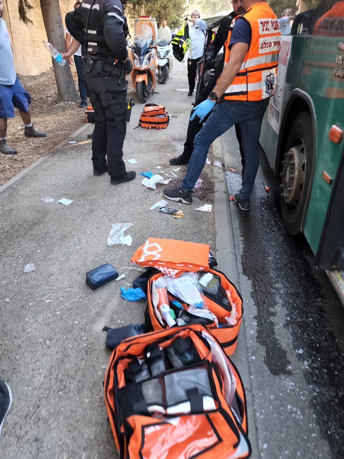 זירת הפיגוע בירושלים בשכונת רמות