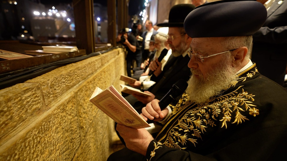 הרבנים הראשיים בעצרת הסליחות