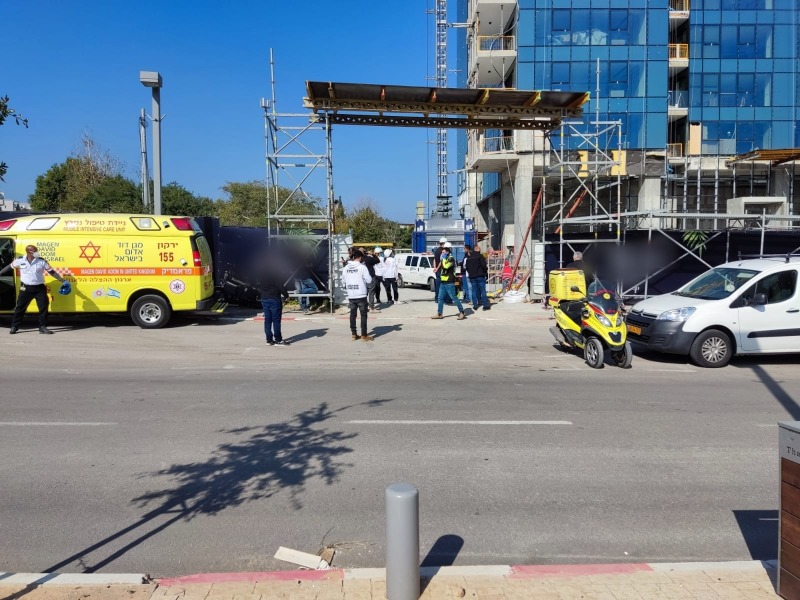 זירת התאונה בתל אביב