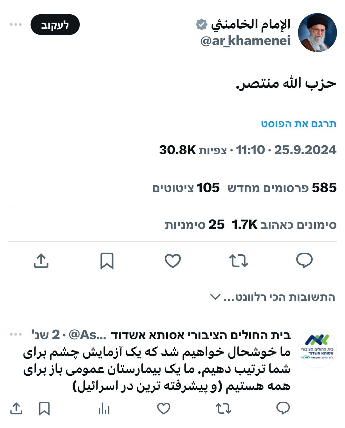 הציוץ המטריל | 