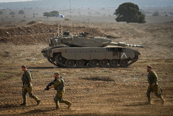 חיילים מתאמנים בגבול הצפון