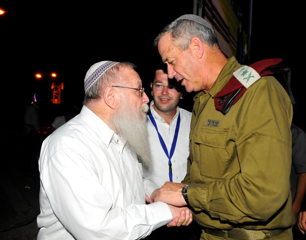 בני גנץ עם הרב חיים דרוקמן