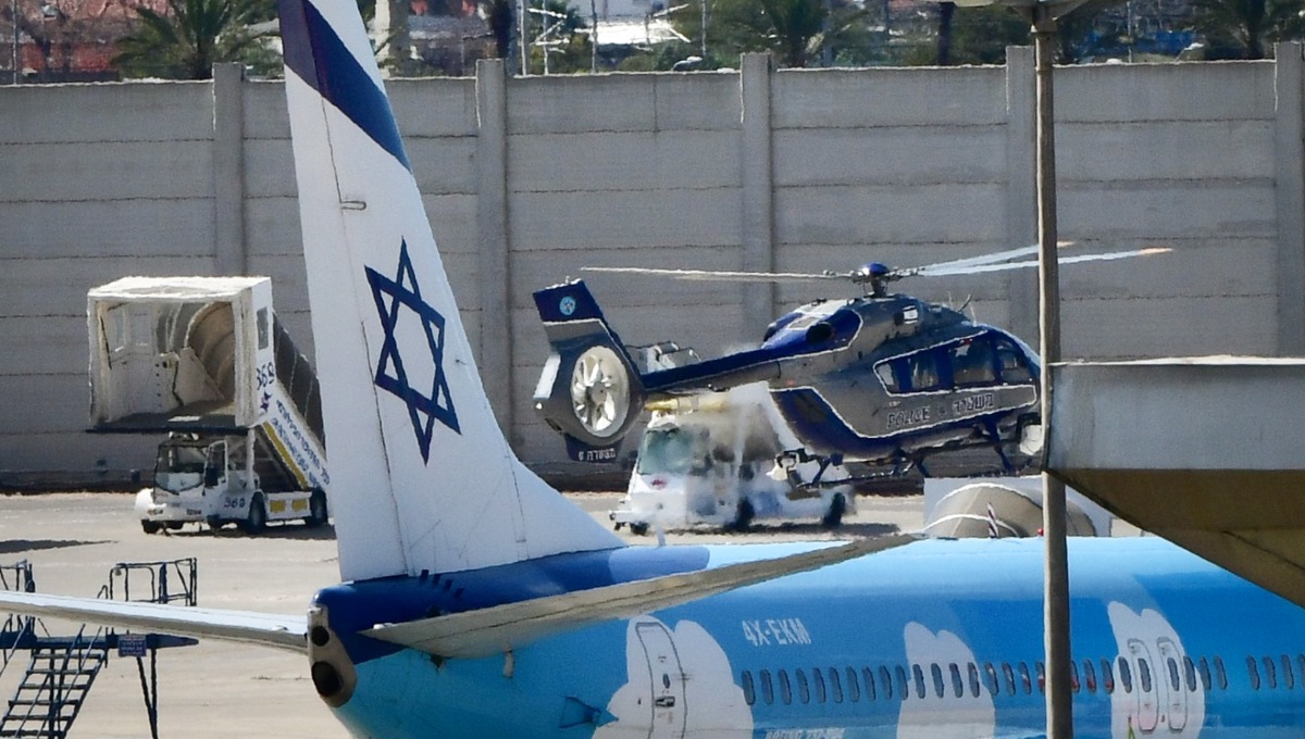המטוס של נתניהו בנתב"ג