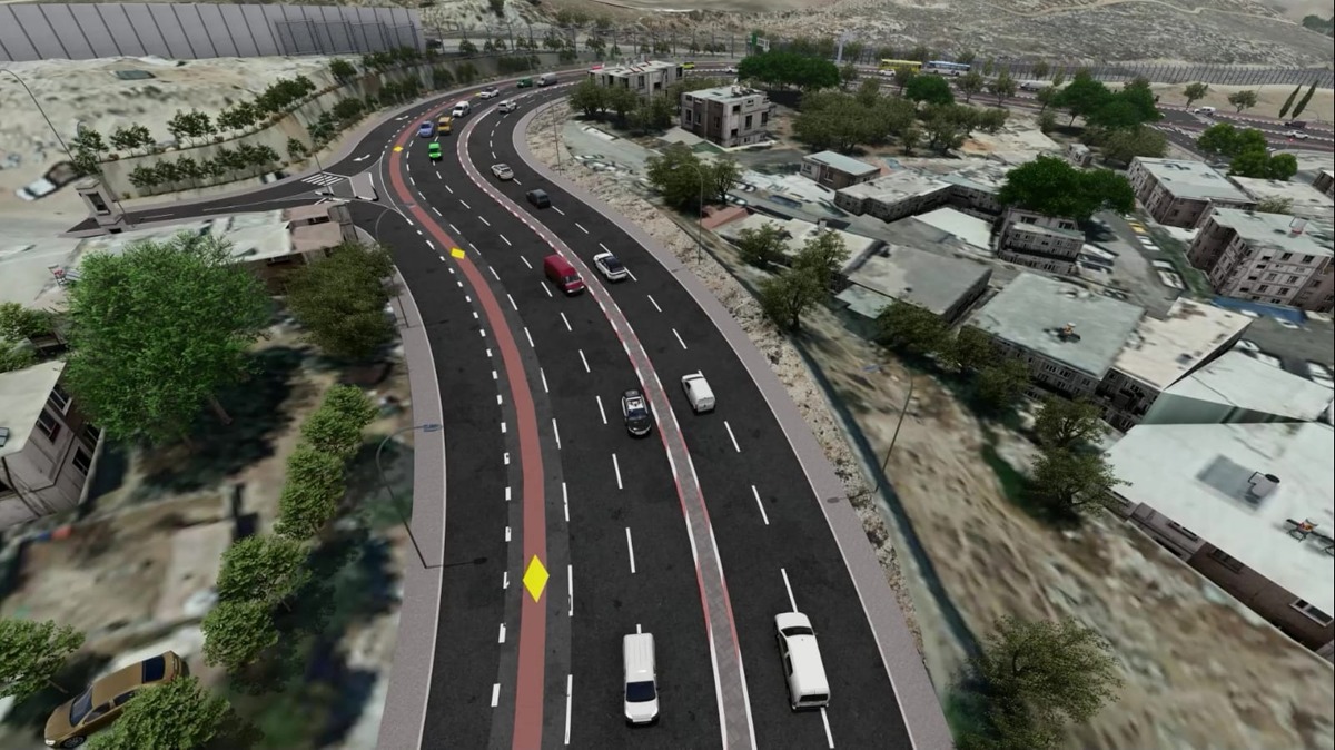 תמונת ההדמייה כביש אדם חיזמא