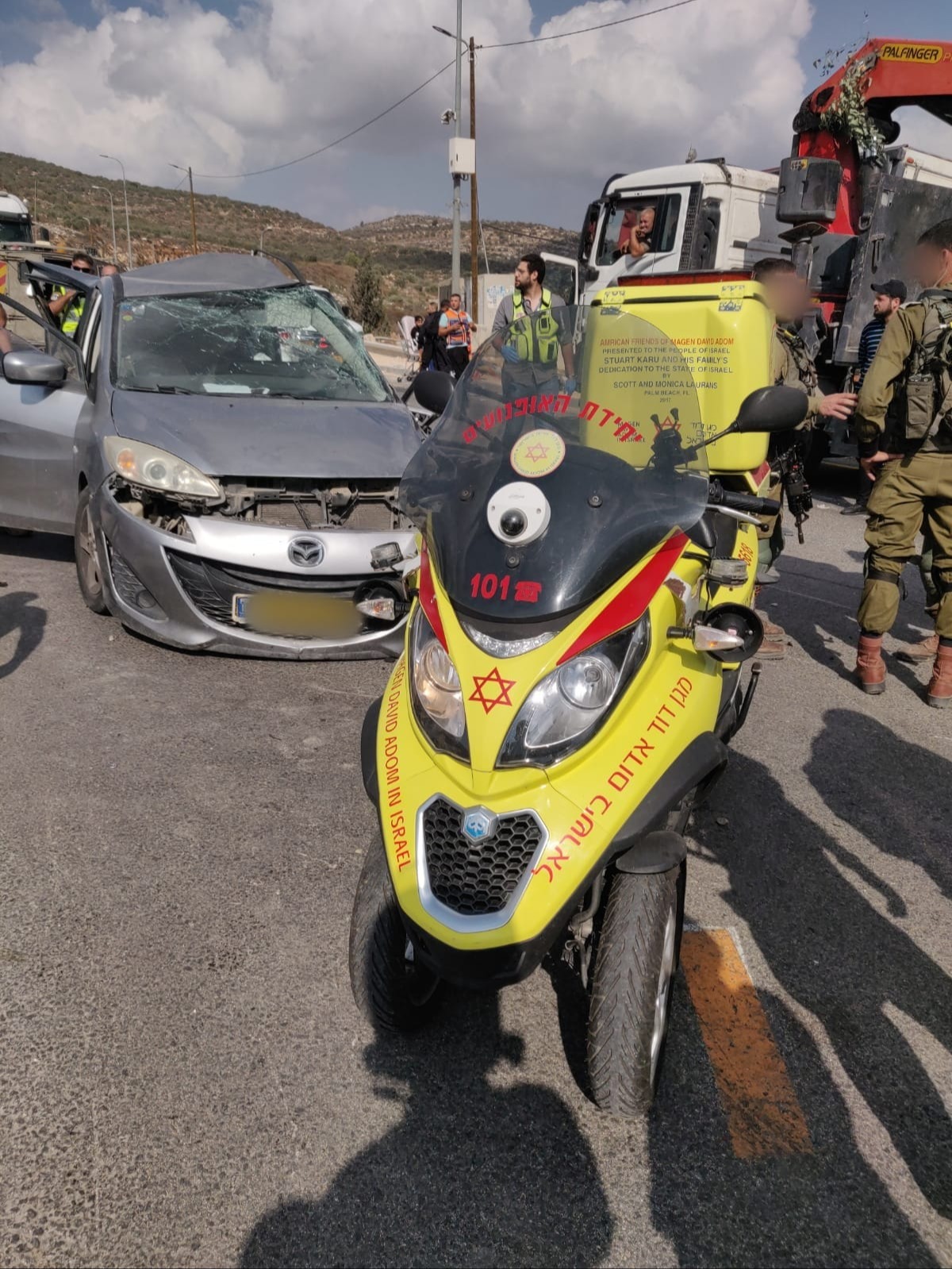 זירת התאונה