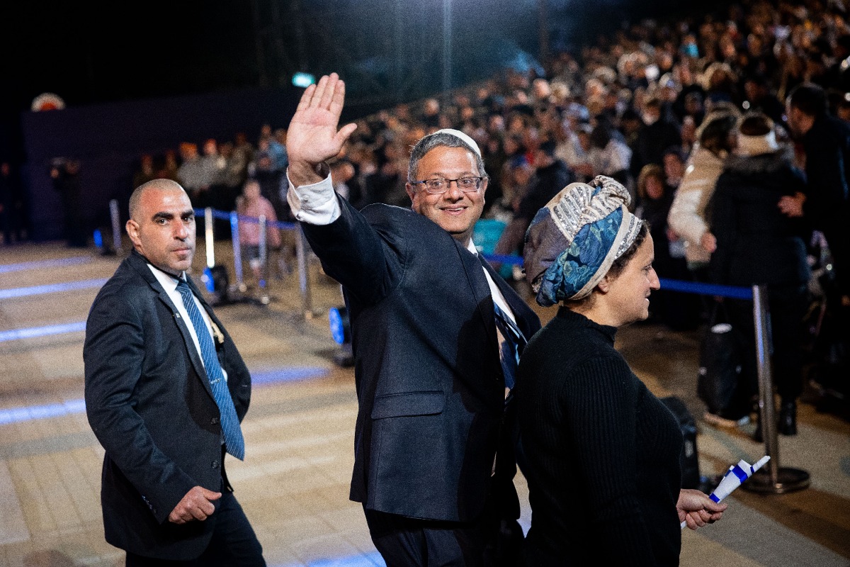 השר בן גביר בטקס המשואות שנה שעברה