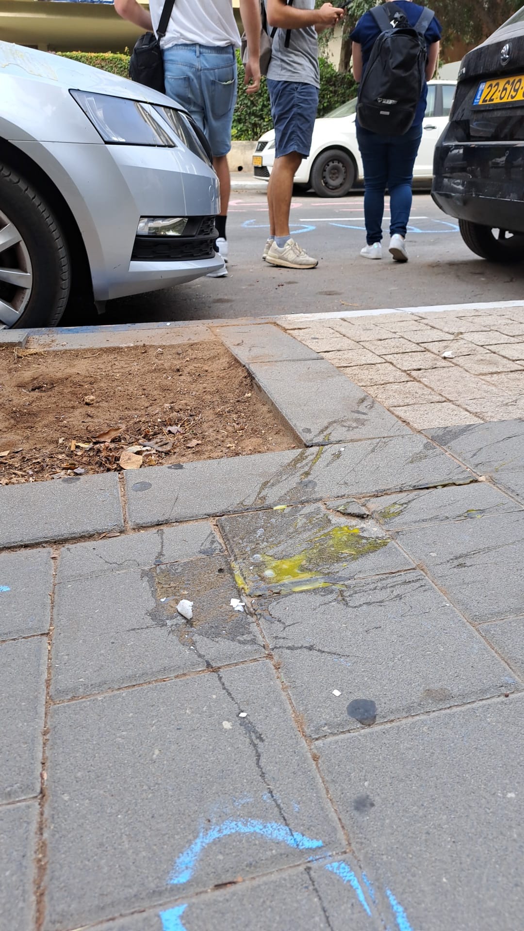 ביצה שהושלכה לעבר המפגינים