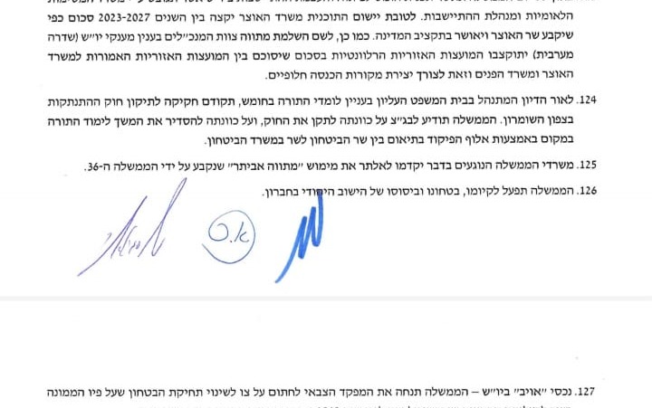 סעיף 125, חזרה לאביתר