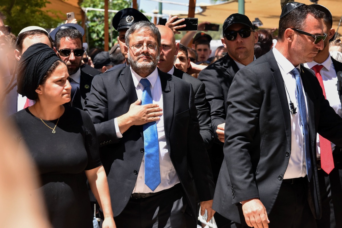בן גביר בטקס הזיכרון בבאר שבע, בשנה שעברה
