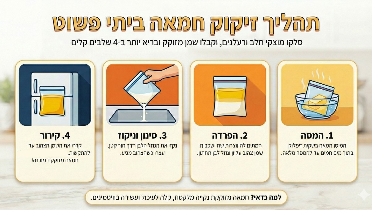תהליך זיקוק חמאה
