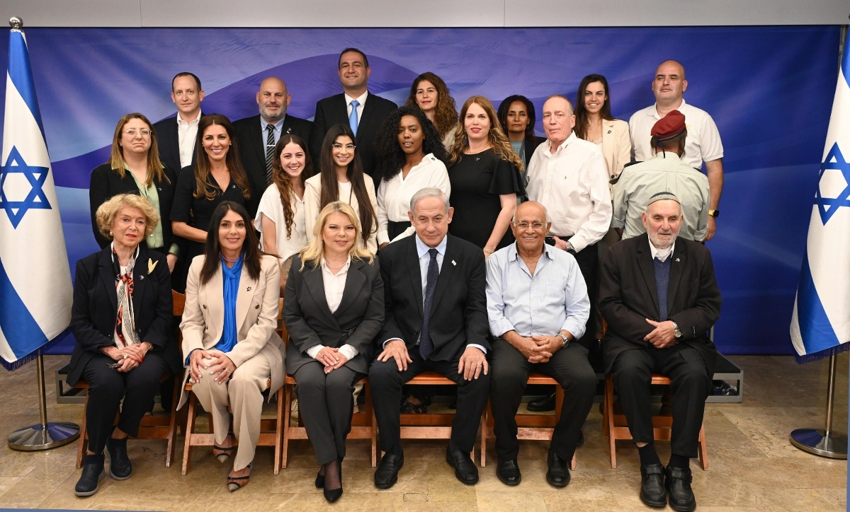 בפגישה עם מדליקי המשואות של יום העצמאות ה