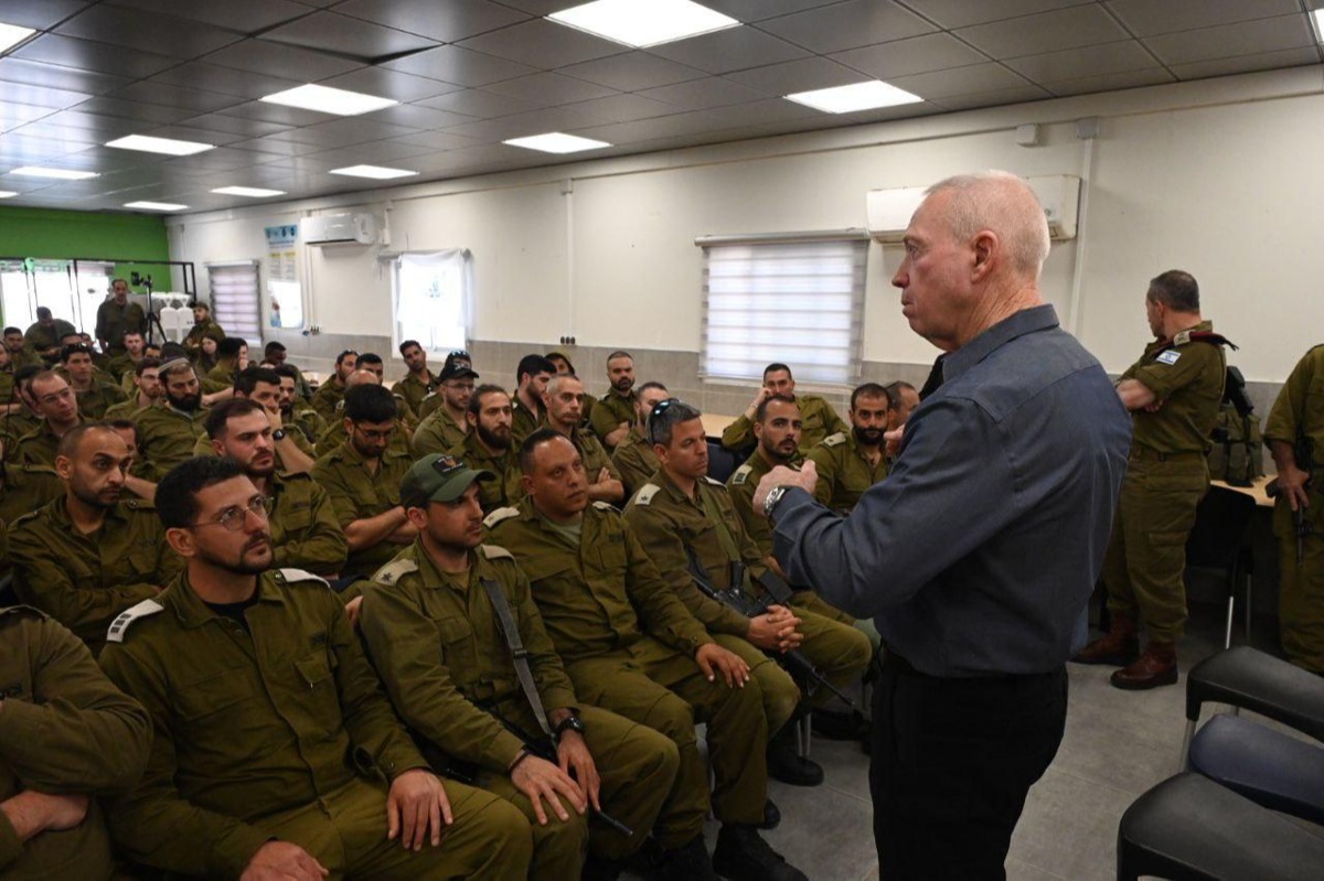 שר הבטחון גלנט ערך שיח עם הלוחמים