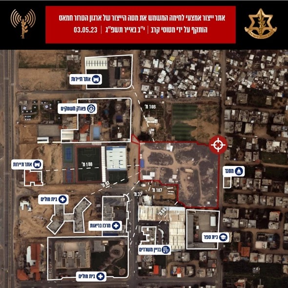 מוקדי התקיפה של צה"ל בעזה