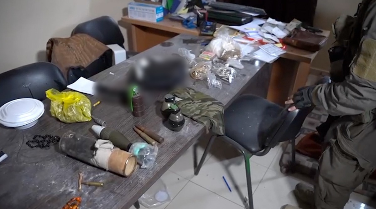 אמצעי לחימה שאותרו בבית החולים