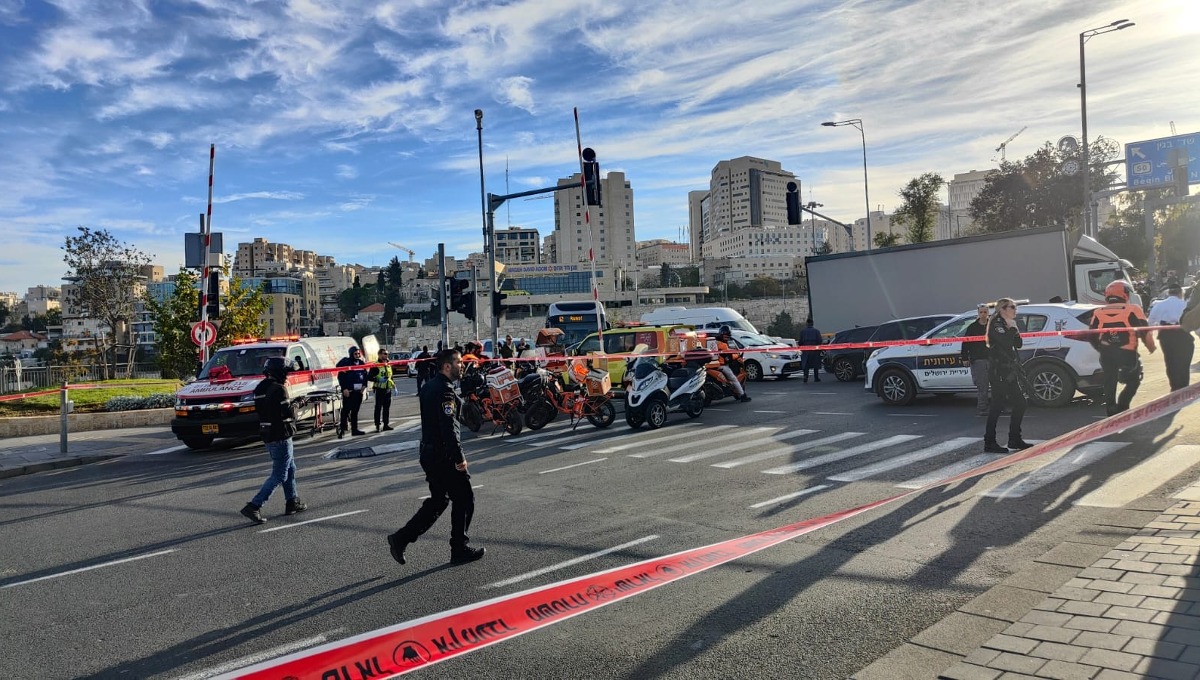 זירת פיגוע הירי בכניסה לירושלים