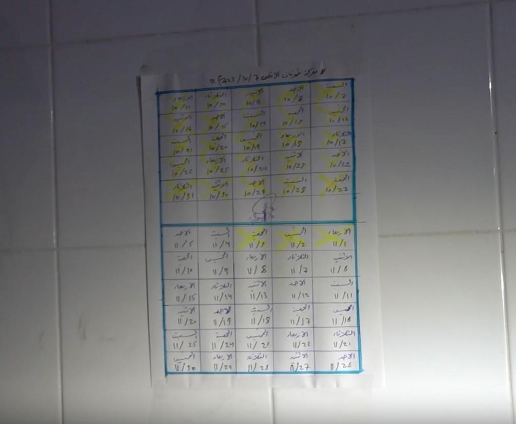 לוח תורנויות עבור המחבלים שהחזיקו בחטופים