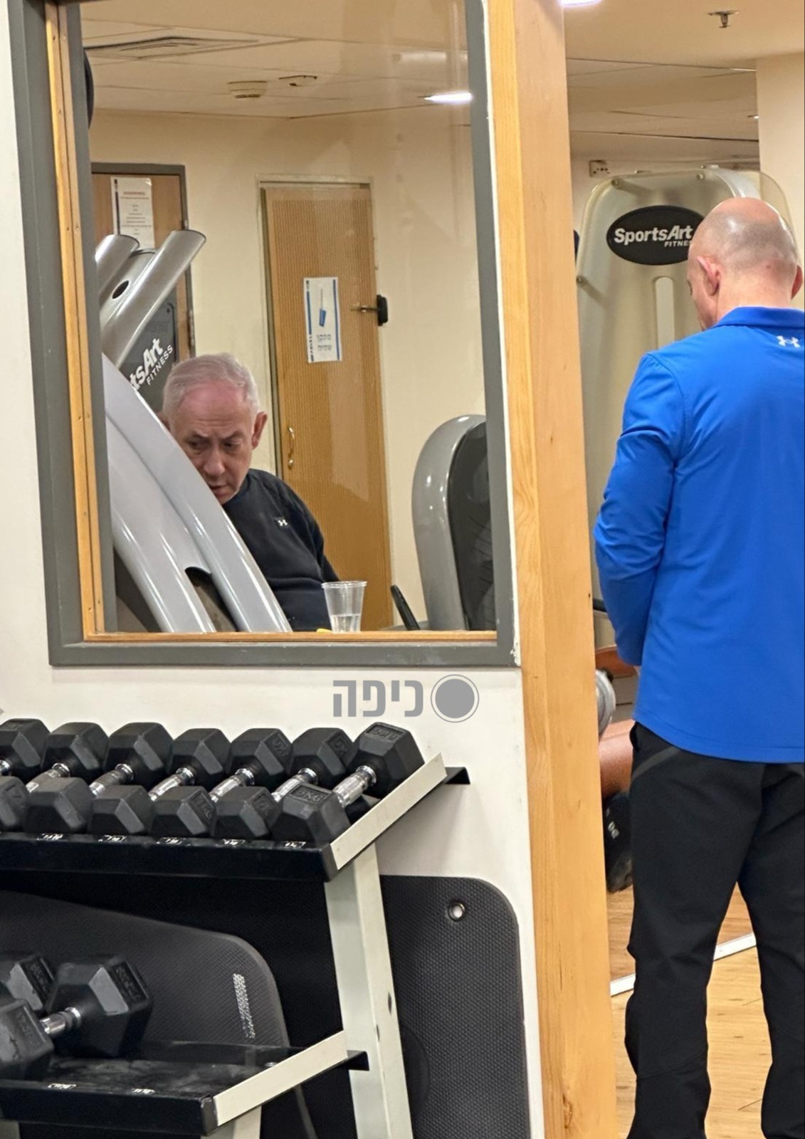 נתניהו באימון כושר בכנסת