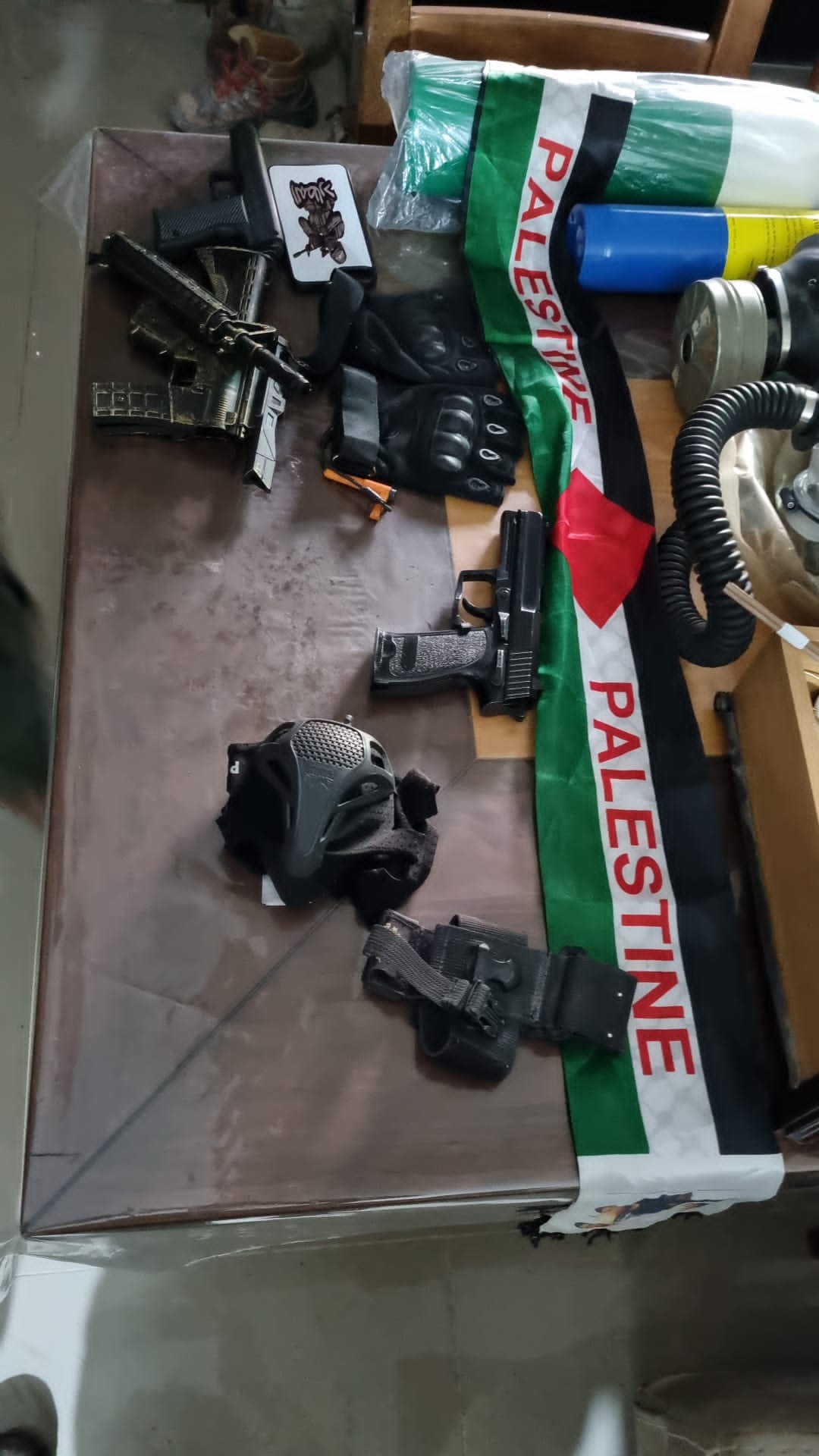 אמל"ח שנתפס במבצע החטיבתי לסיכול טרור בכפר אל מועייר